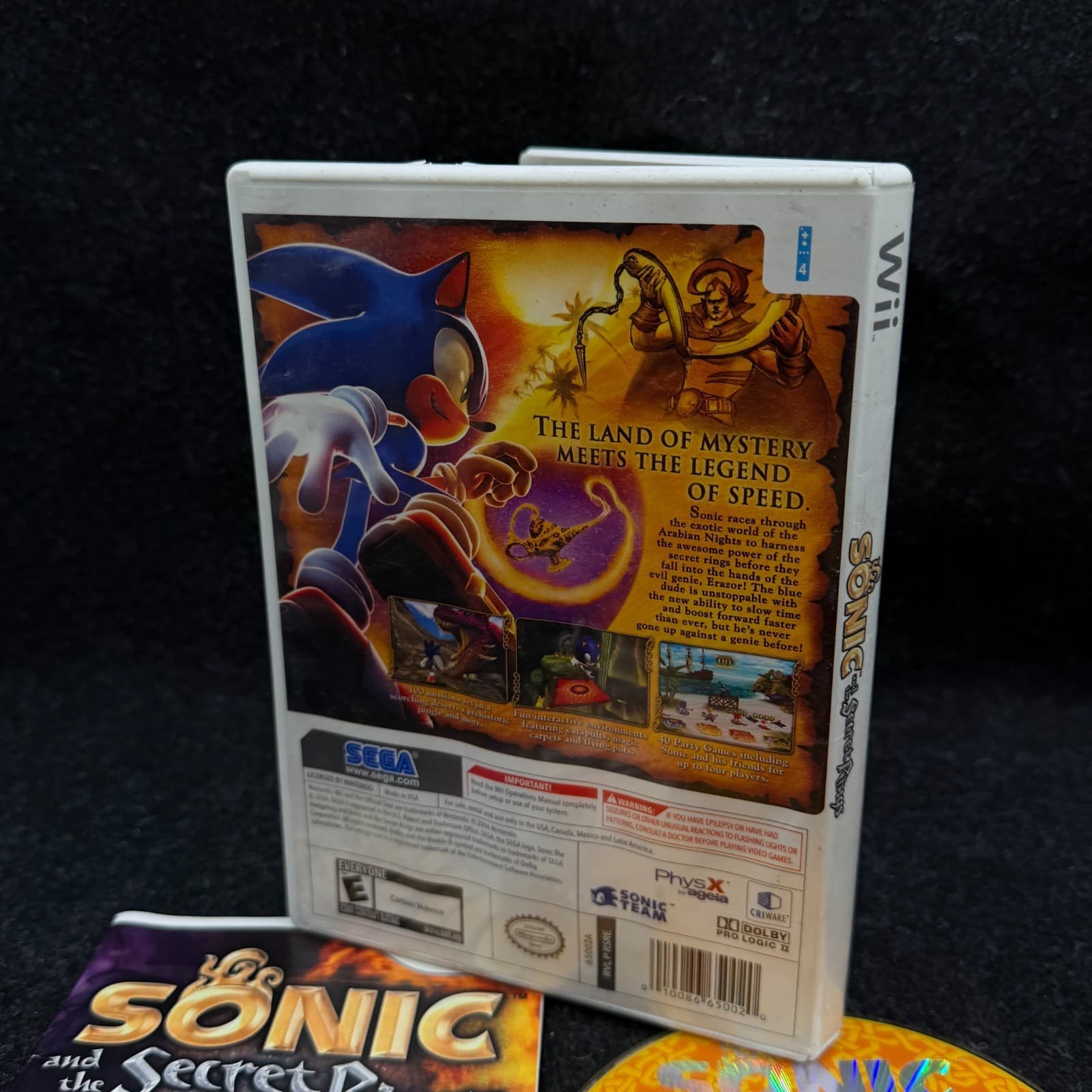 Nintendo Wii - Sonic and the Secret Rings - Complete/CIB - Tested - Thumbnail 2