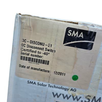 NEW SMA Solar DC-DisconU-21 Disconnect Switch Open Box - Thumbnail 6