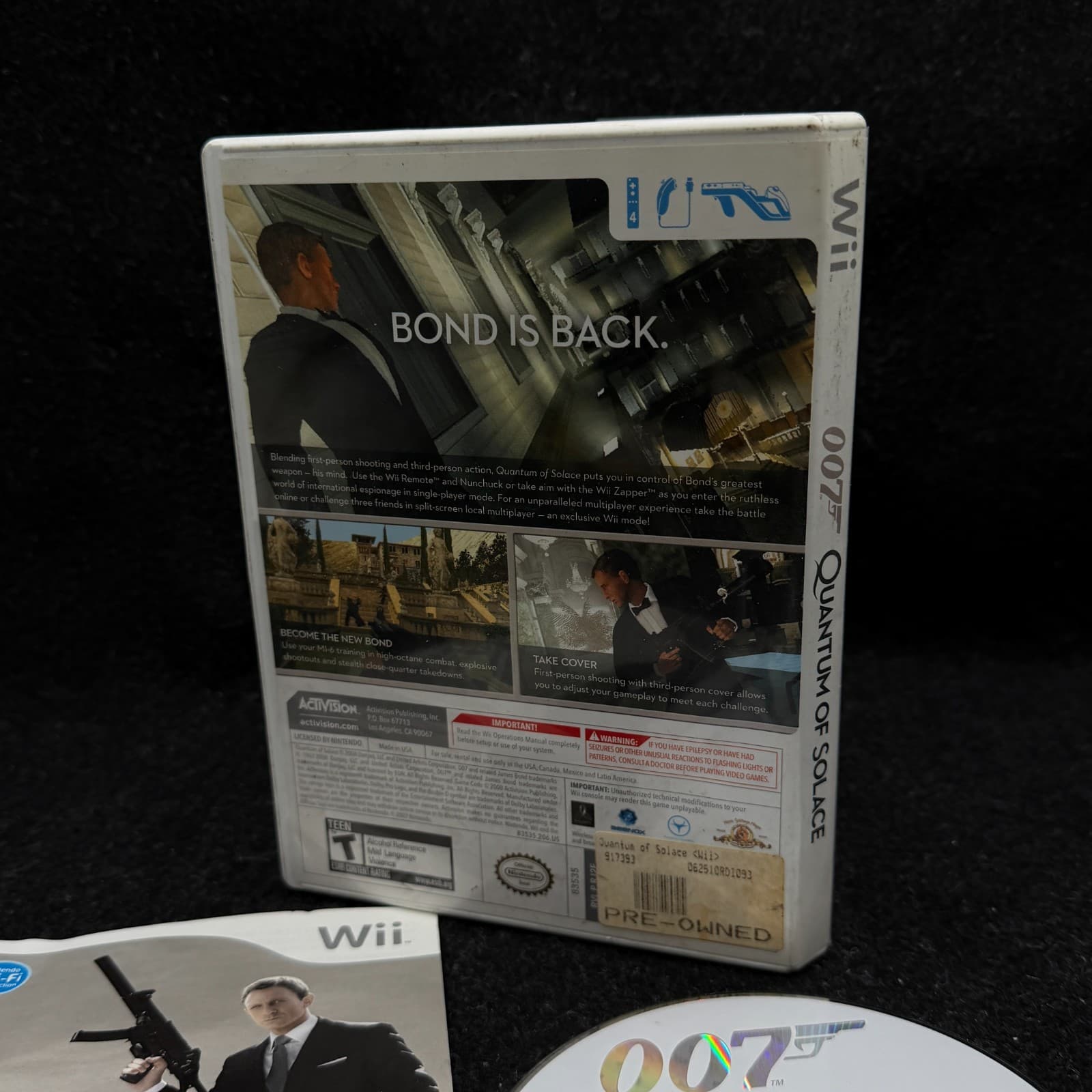 James Bond 007: Quantum of Solace (Nintendo Wii, 2008) CIB Tested Working - Thumbnail 2