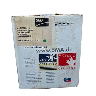 NEW SMA Solar DC-DisconU-21 Disconnect Switch Open Box - Thumbnail 7