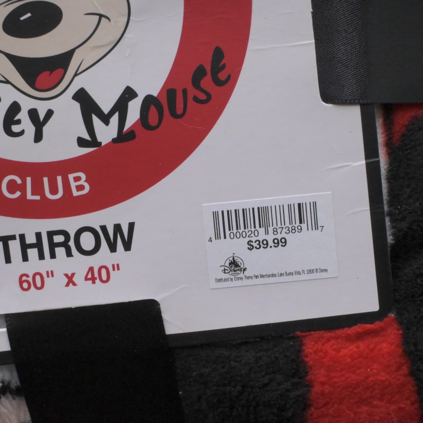Disney Mickey Mouse Club Throw Blanket New in Original Packaging 60in x 40in - Thumbnail 4
