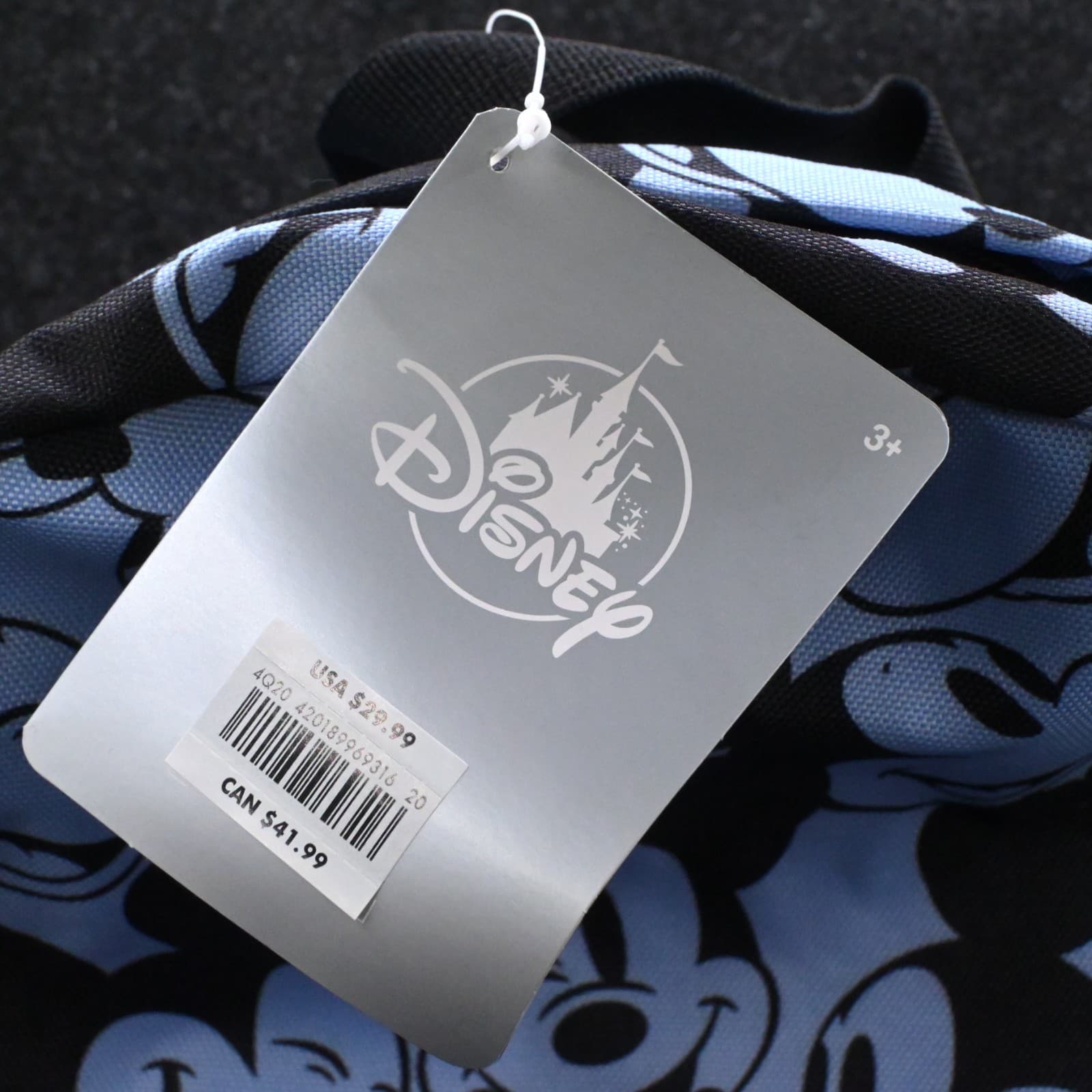 NWT Disney Store Mickey Mouse Expressions 18" School Backpack Blue Laptop Sleeve - Thumbnail 4