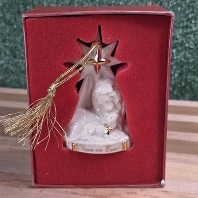 Lenox Peace On Earth Ornament Lion And Lamb Christmas Star Holiday With Box - Thumbnail 3