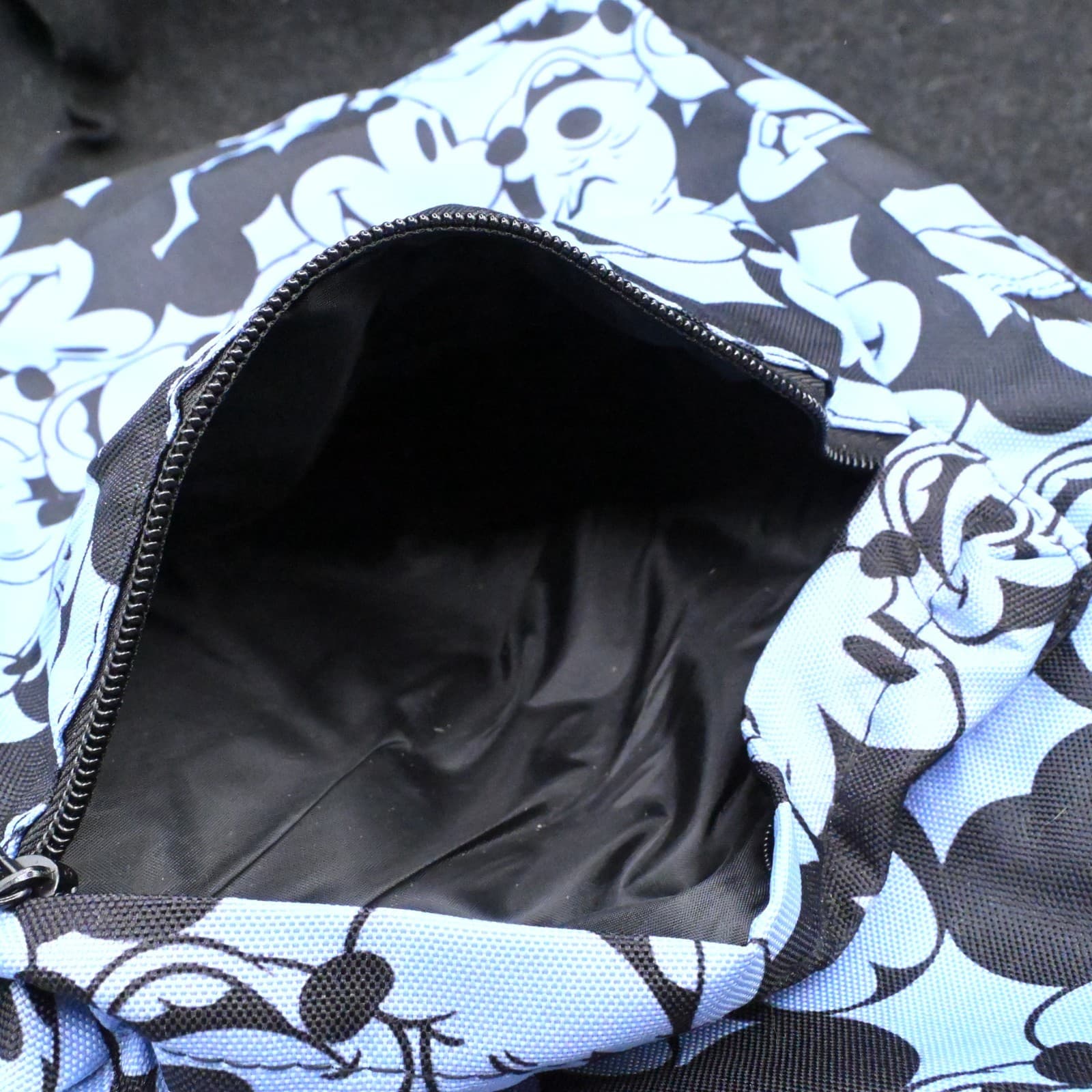 NWT Disney Store Mickey Mouse Expressions 18" School Backpack Blue Laptop Sleeve - Thumbnail 7
