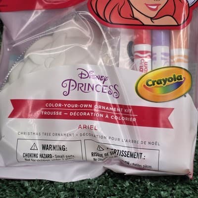 Disney Princess Little Mermaid Ariel Hallmark Color Your Own Christmas Ornament - Thumbnail 2