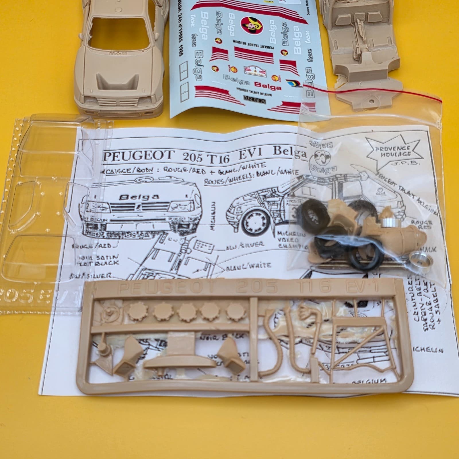 Provence Moulage Kit à Monter 1/43 - Peugeot 205 T16 EV1 Belga - Thumbnail 2