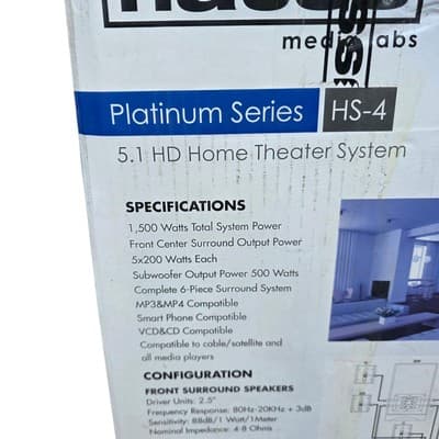 Read Hauss Media Lab HS-4 Platinum Series 5.1 HD Home Theater System Surround - Thumbnail 5
