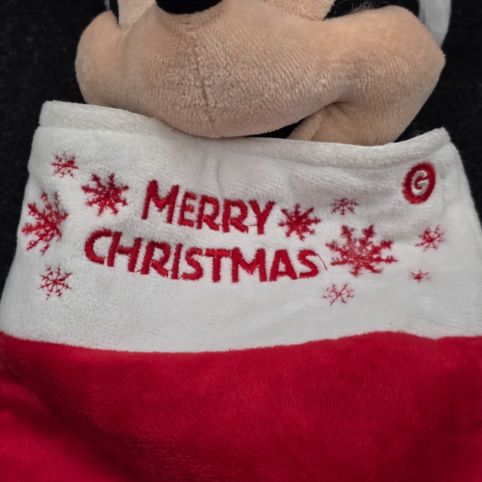Gemmy Musical Animated Mickey Mouse 19 " Christmas Stocking 3D Plush Head Works - Thumbnail 3