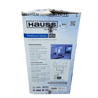 Read Hauss Media Lab HS-4 Platinum Series 5.1 HD Home Theater System Surround - Thumbnail 4