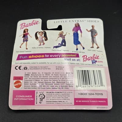 2001 Barbie Little Extras #67036 NIB Vintage Six Pair - Thumbnail 5