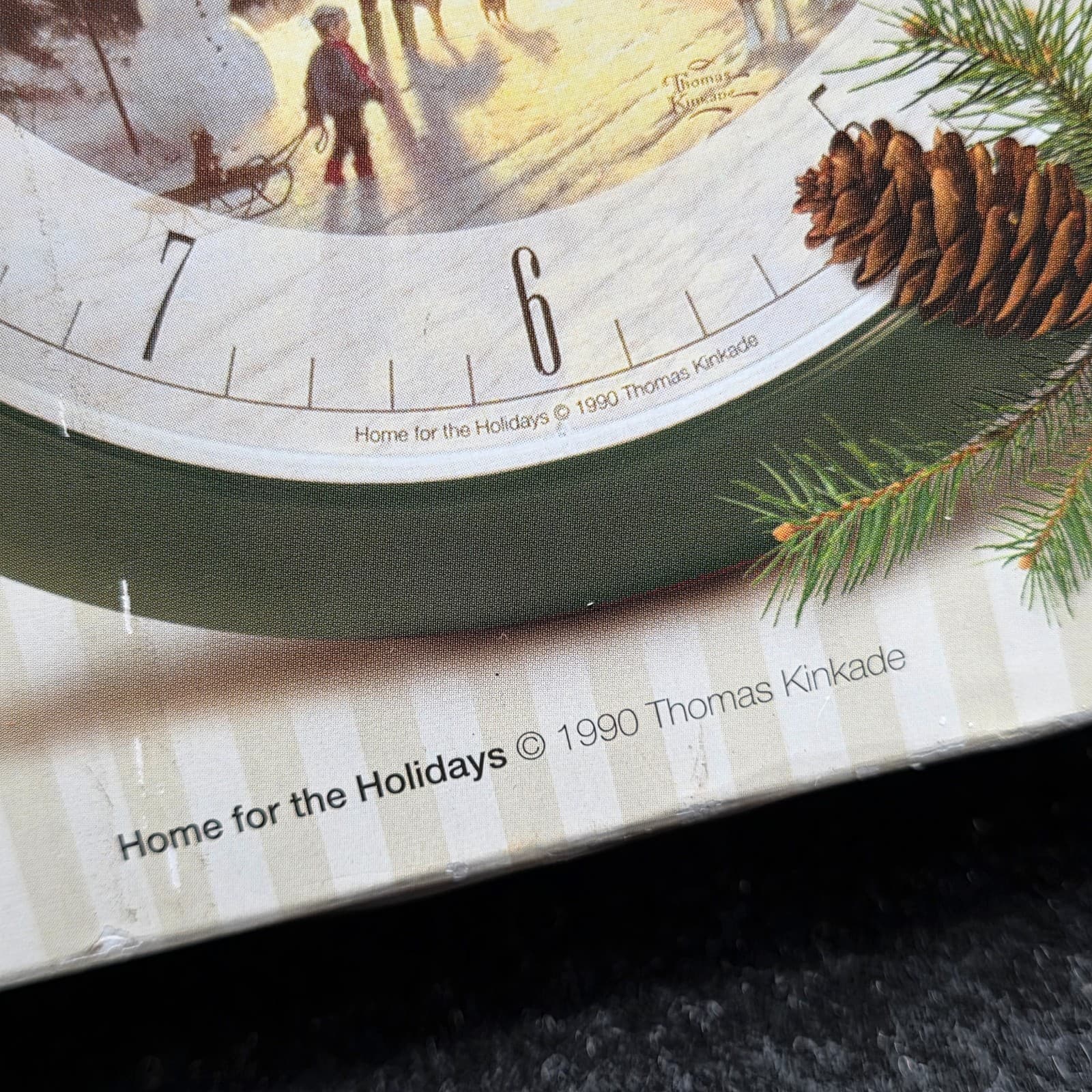 Thomas Kinkade Painter of Light Christmas Carol Clock, Plays 12 Carols, Green - Thumbnail 5