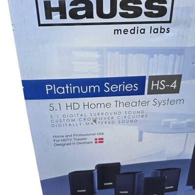 Read Hauss Media Lab HS-4 Platinum Series 5.1 HD Home Theater System Surround - Thumbnail 2