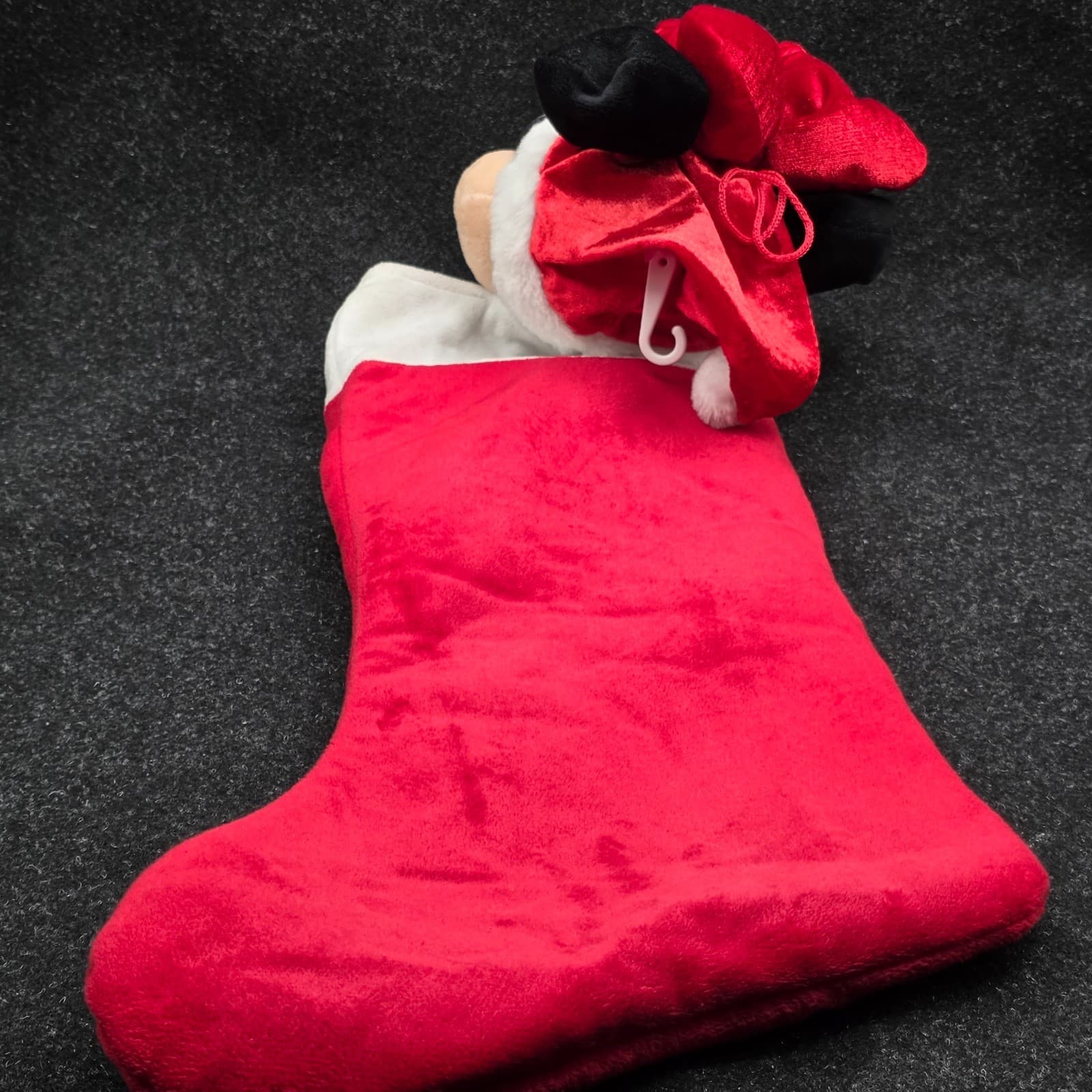 Gemmy Red Minnie Mouse Animated Musical Singing Christmas Stocking Ears Move 20" - Thumbnail 6