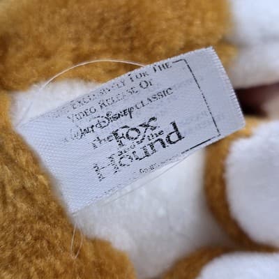 Walt Disney Copper Plush From The Fox and the Hound 6" Video Release Toy - Thumbnail 4