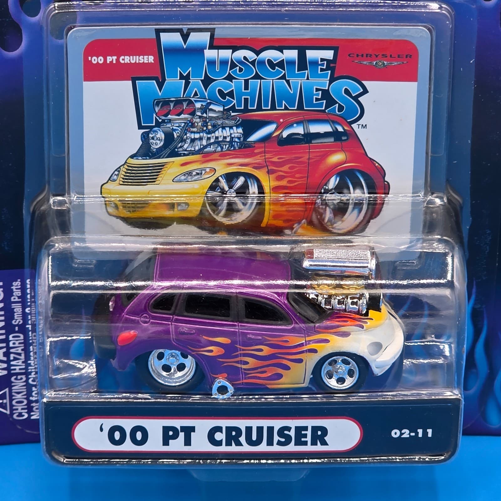 *1:64 DieCast New Muscle Machines Purple Chrysler ‘00 PT Cruiser #02-11 *rare** - Thumbnail 2