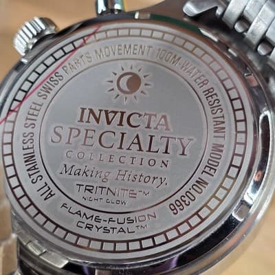 Invicta Specialty Collection 0366 Men's Watch 100 M Flame Fusion Crystal Swiss - Thumbnail 6