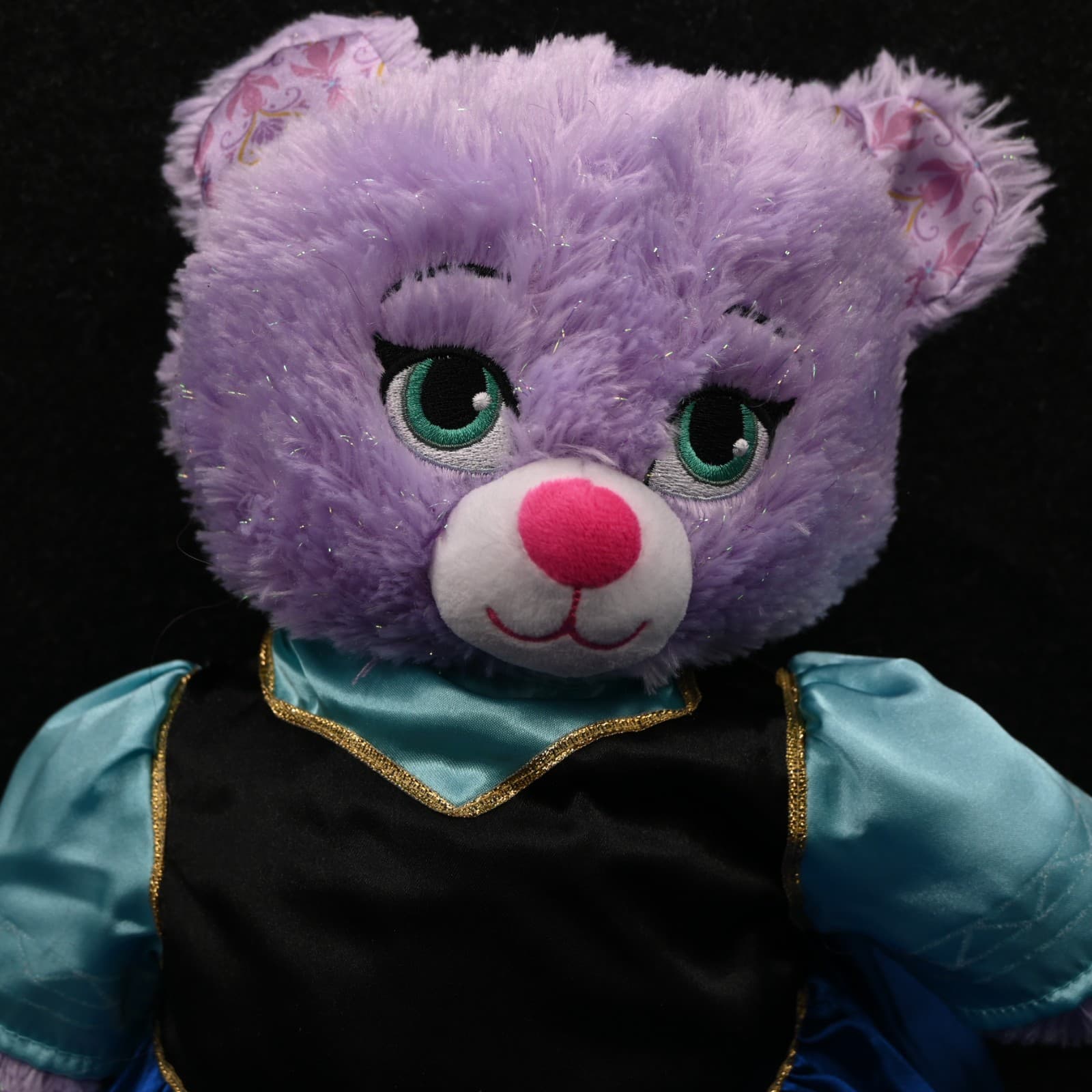 BUILD A BEAR PURPLE SPARKLE DISNEY FROZEN PRINCESS ANNA 18" PLUSH With Outfit - Thumbnail 2