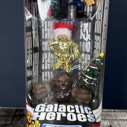 NIP Star Wars Galactic Heros Stockin Stuffers Chewbacca C3PO Han Solo - Thumbnail 3