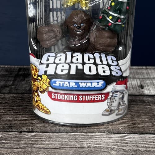 NIP Star Wars Galactic Heros Stockin Stuffers Chewbacca C3PO Han Solo - Thumbnail 2