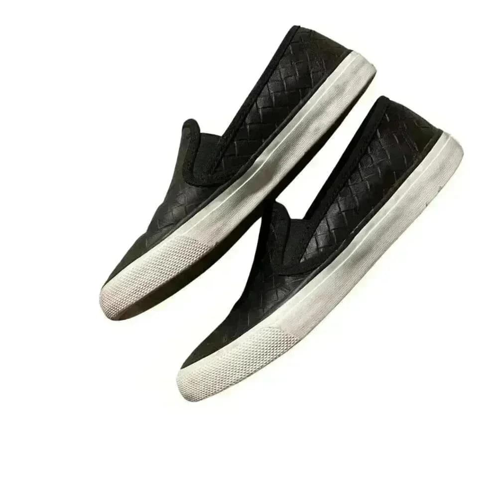 Black Seaside Emboss Weave Slip On Leather Sneakers || Sperry || Size US 6.5 - Thumbnail 2