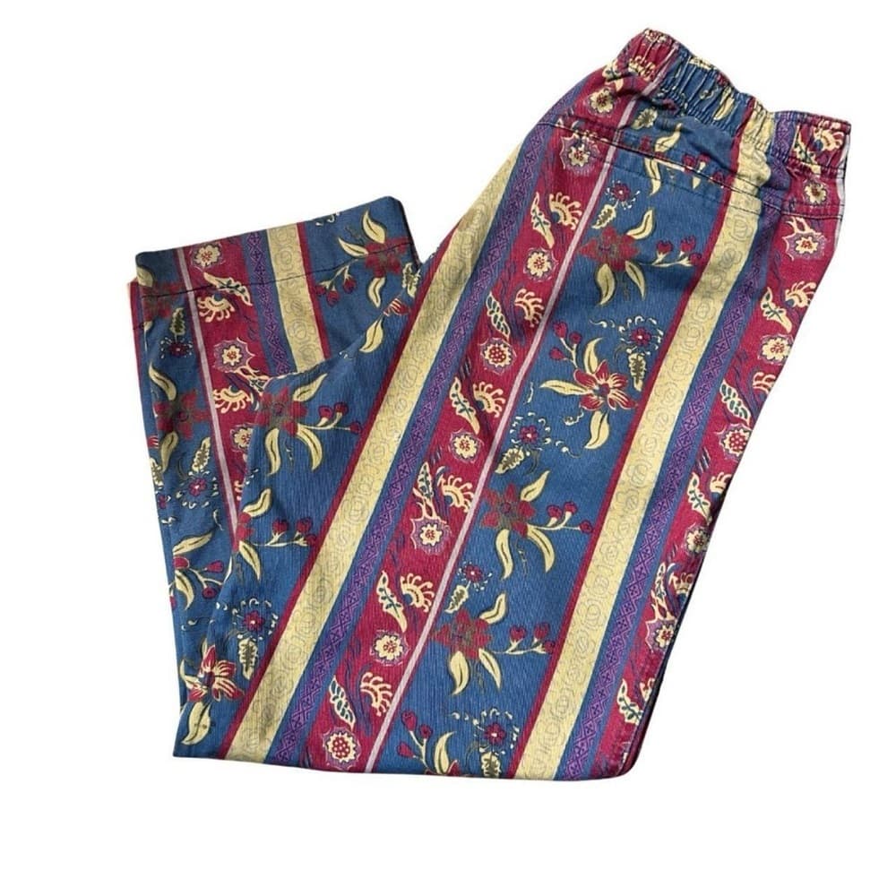 Stüssy Fleur Stripe Beach Pants || Size Small
