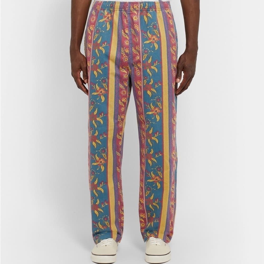 Stüssy Fleur Stripe Beach Pants || Size Small - Thumbnail 9