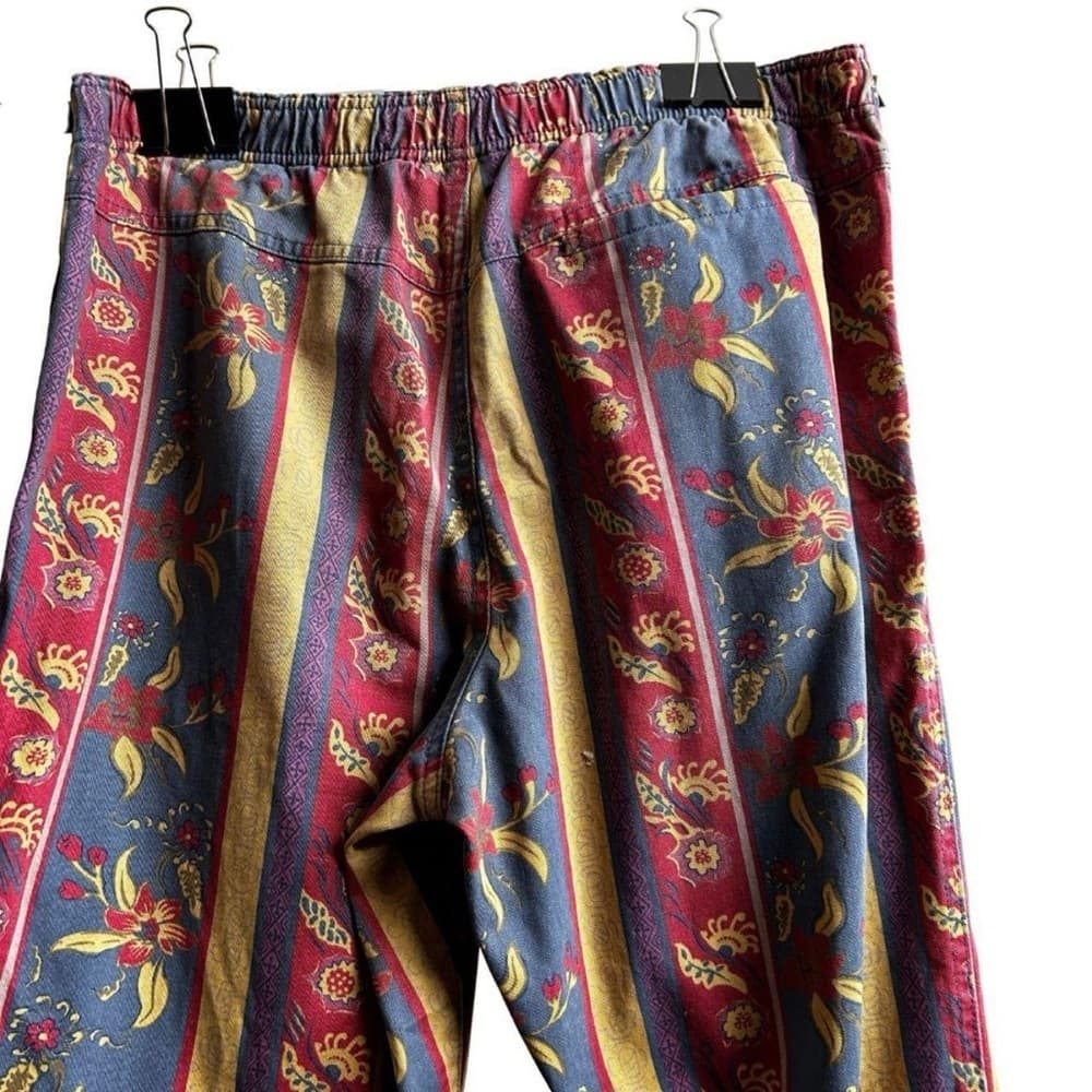 Stüssy Fleur Stripe Beach Pants || Size Small - Thumbnail 4