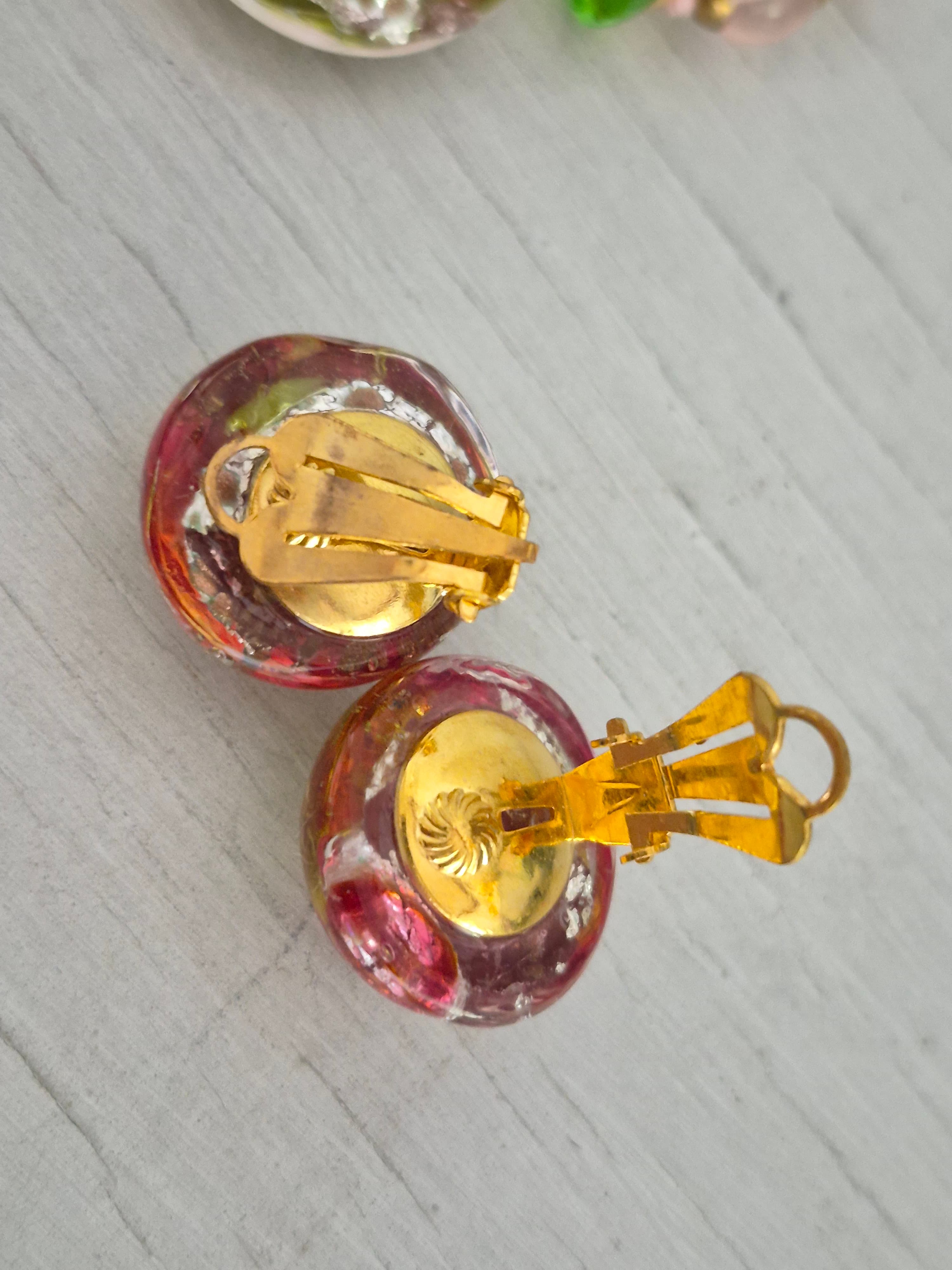 Vintage Murano Lampwork Glass Bead Necklace and Earring Set - Thumbnail 5