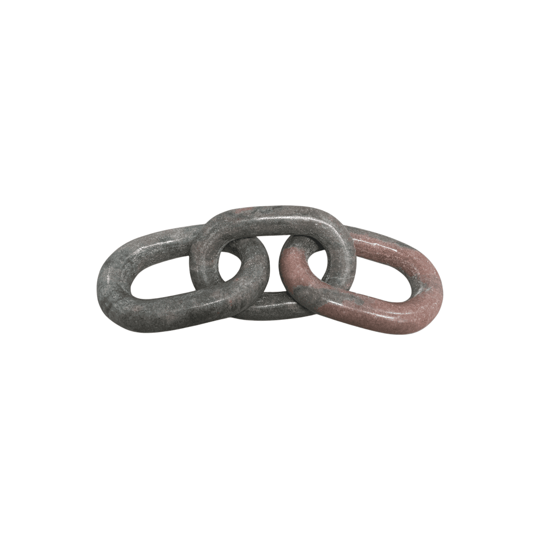 Latitude Run Marble 3 Link Oval Chain - Pink - Thumbnail 3