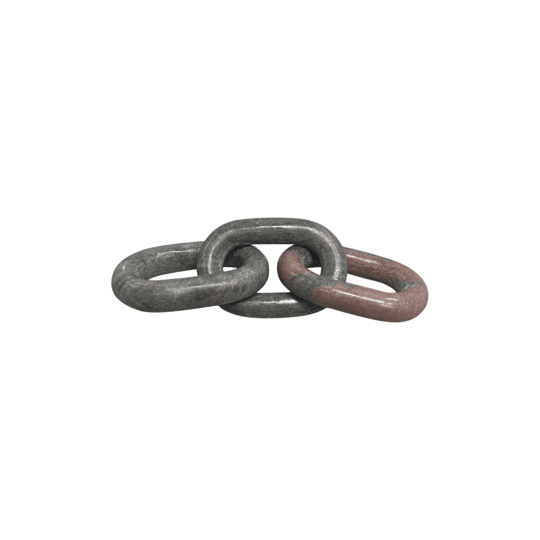 Latitude Run Marble 3 Link Oval Chain - Pink - Thumbnail 2
