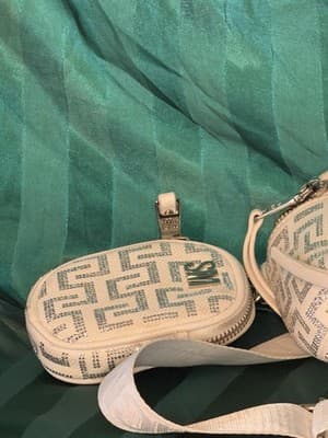 Steve Madden White Logo Pattern Crossbody Bag w/Coin Purse - Thumbnail 5