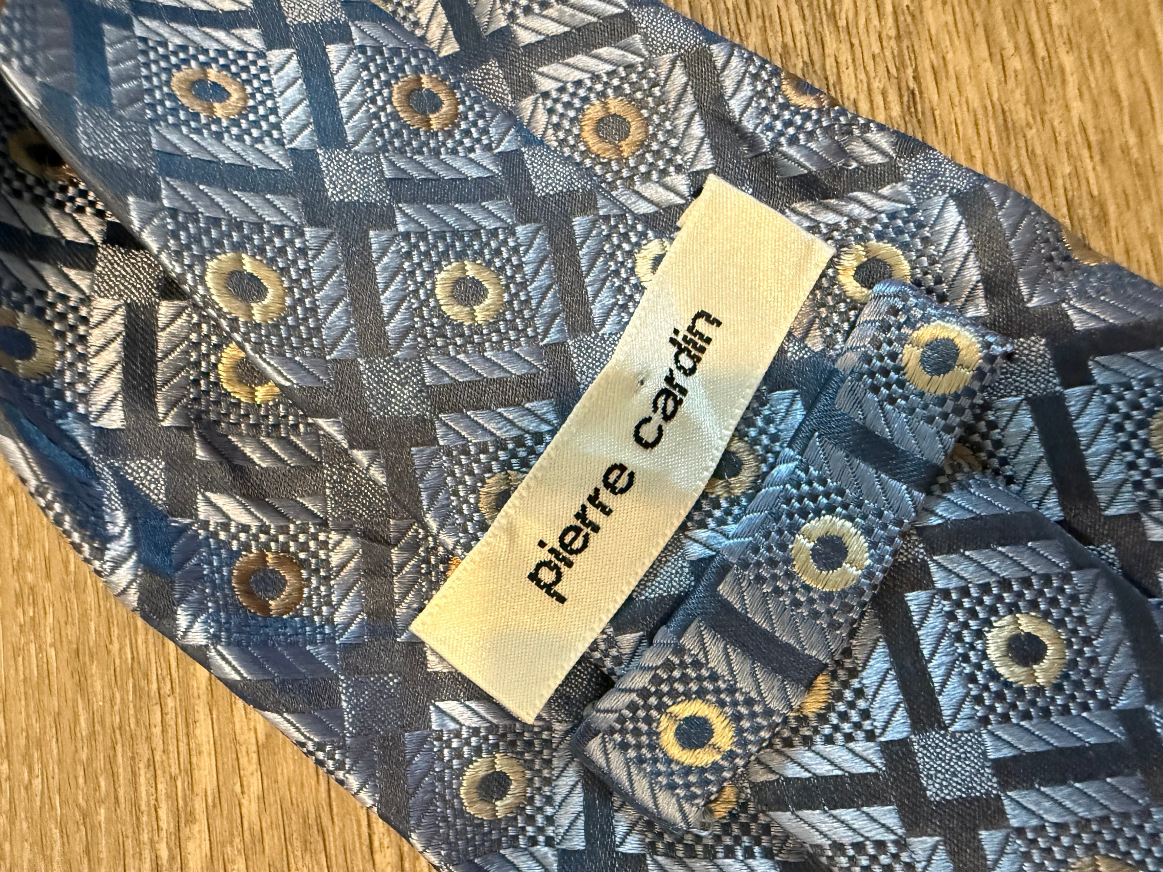 Pierre Cardin Geometric Pattern Silk Tie - Thumbnail 2