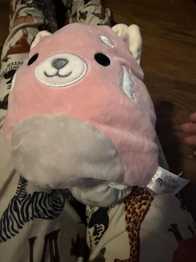Squishmallows 8" Flip-A-Mallow Dohna Pink Panda & Mischa Snow Leopard