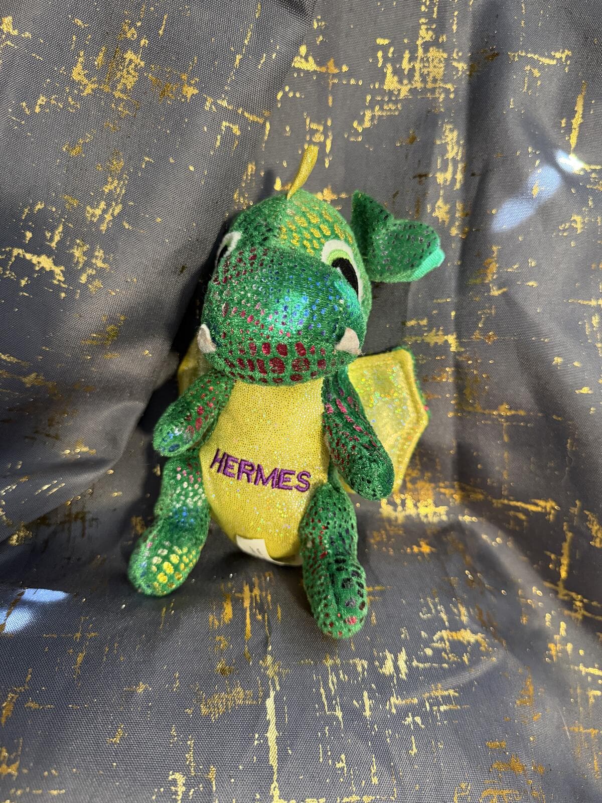Hermes Green Sequin Dragon Plush Toy RARE 2026