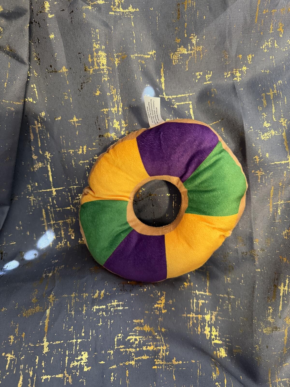 Plush Appeal LLC Mardi Gras Donut Plush Toy - Purple, Green,