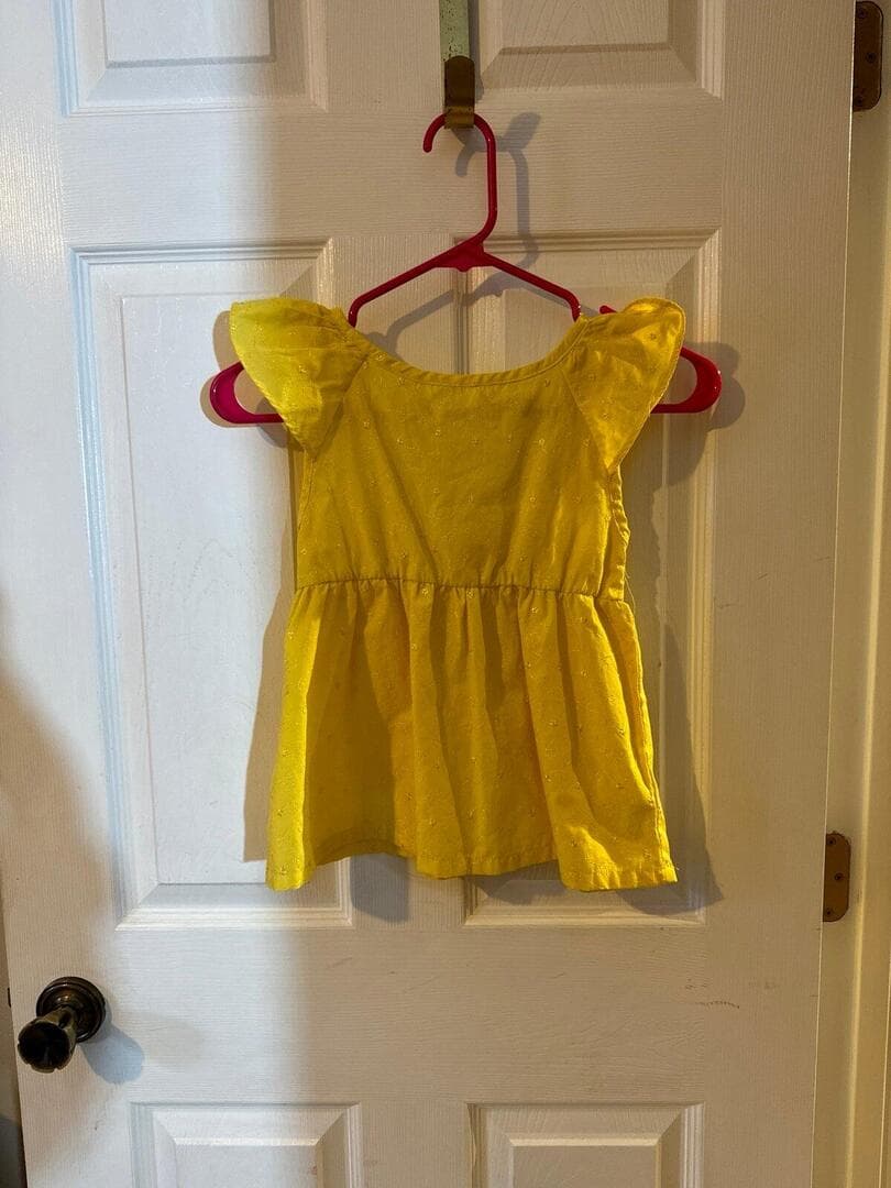 Penelope Mack Girls Yellow Embroidered Dress 6X