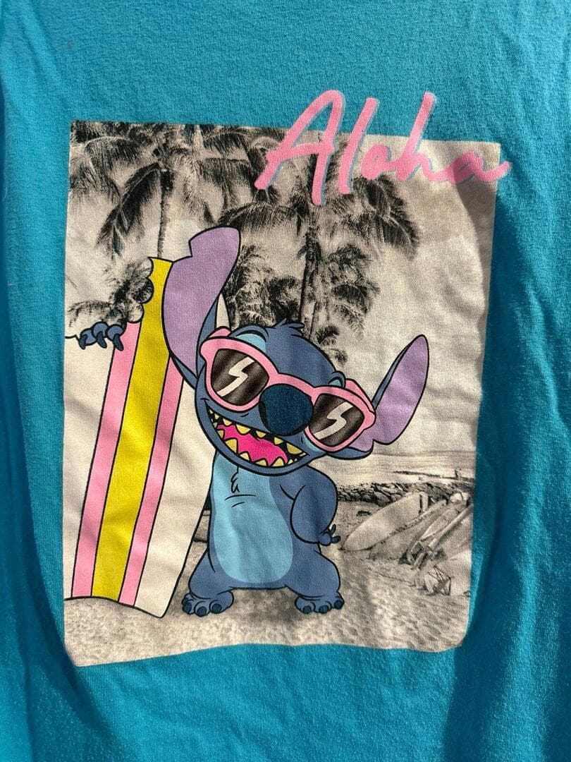 Disney Stitch Aloha Tank Top XL (14/16) Blue