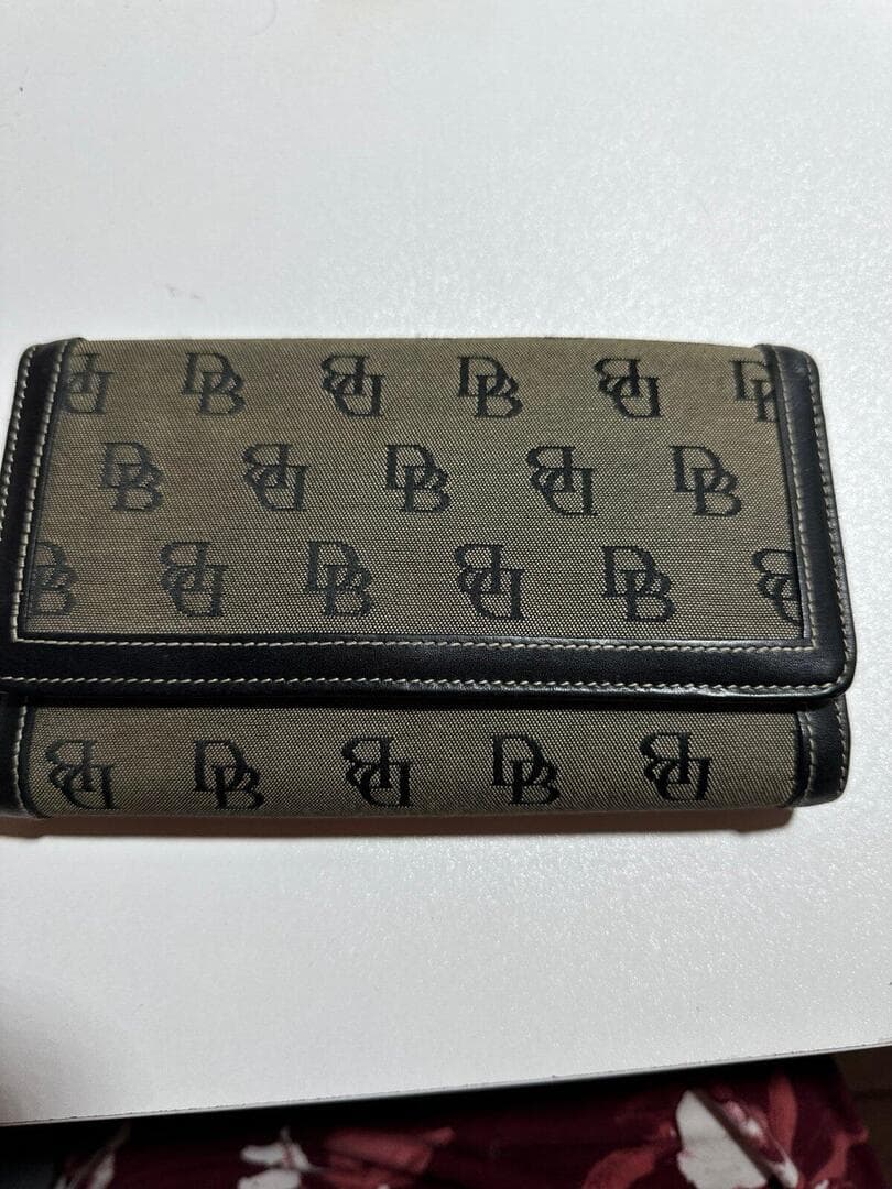 Dooney & Bourke Vintage Trifold Wallet Brown and Black