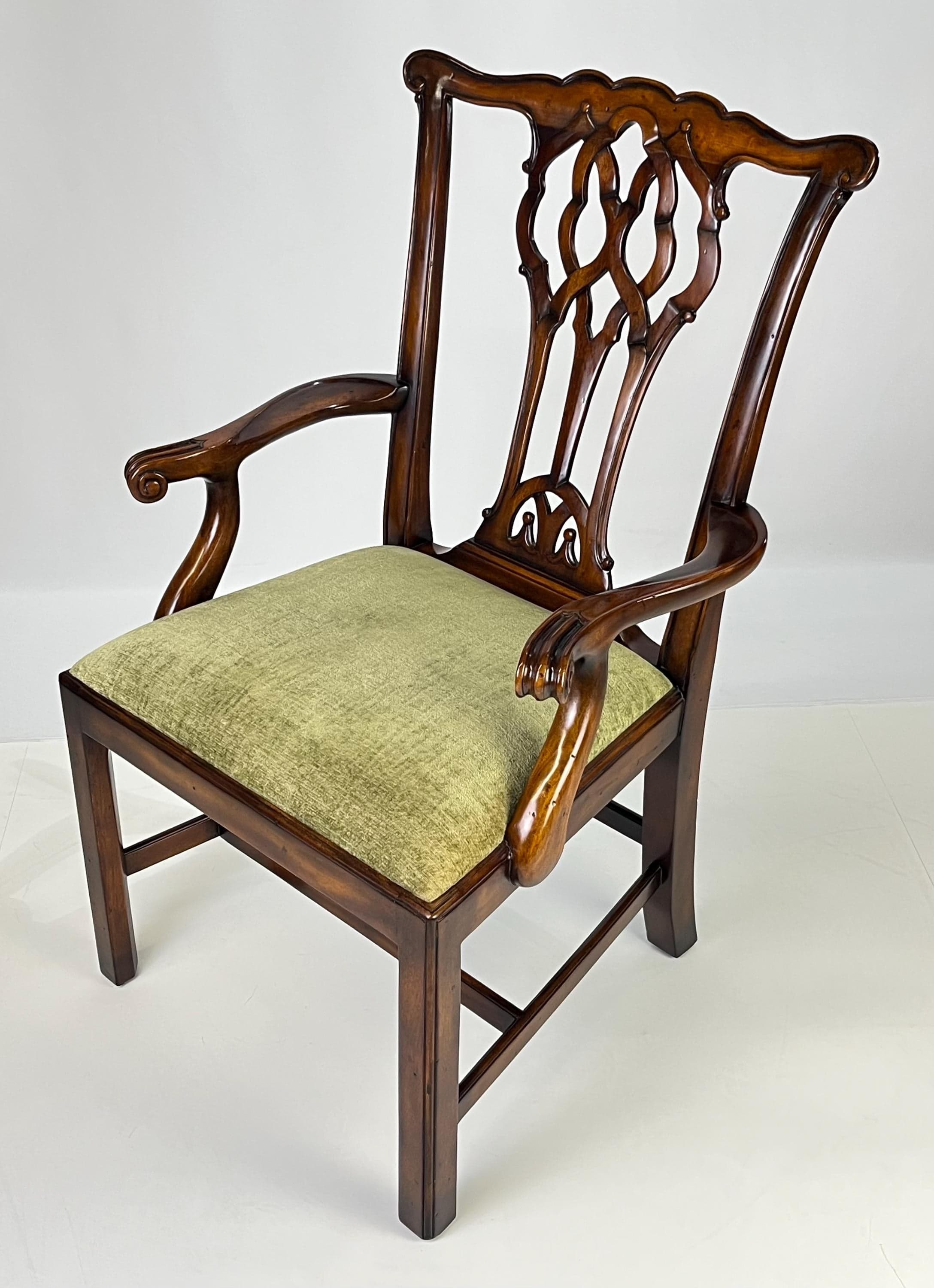 Theodore Alexander Althorp Collection Pierced Back Chippendale Dining Chairs - Set of 10 - Thumbnail 9