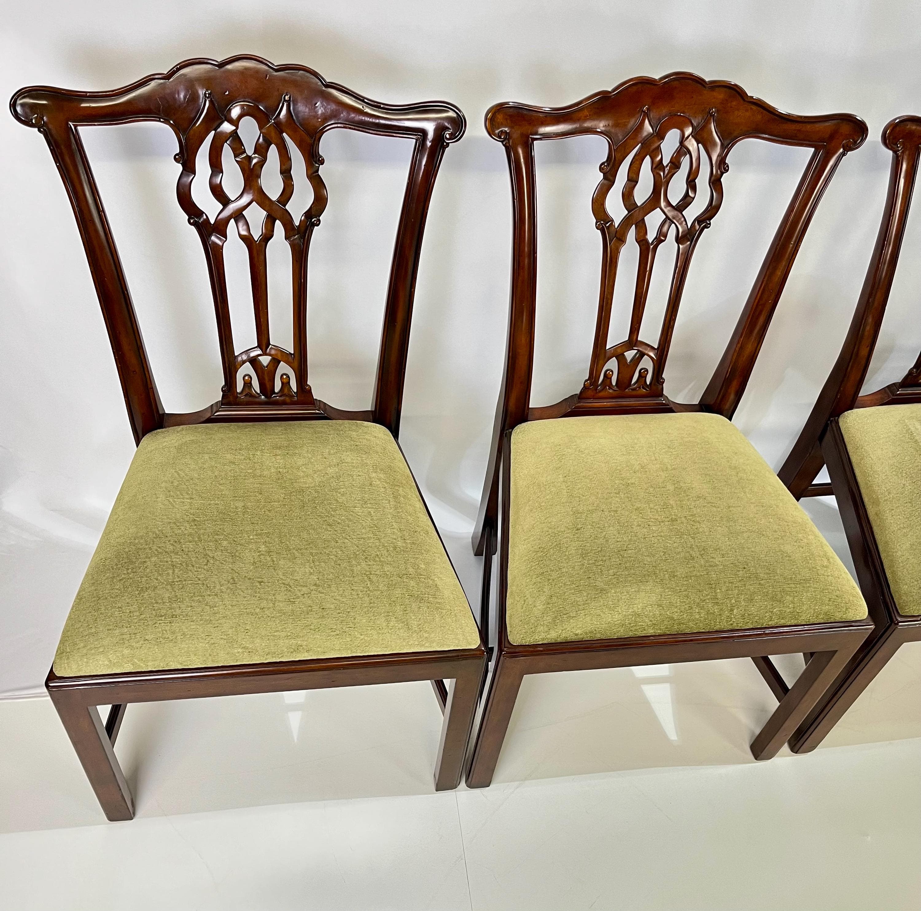 Theodore Alexander Althorp Collection Pierced Back Chippendale Dining Chairs - Set of 10 - Thumbnail 5