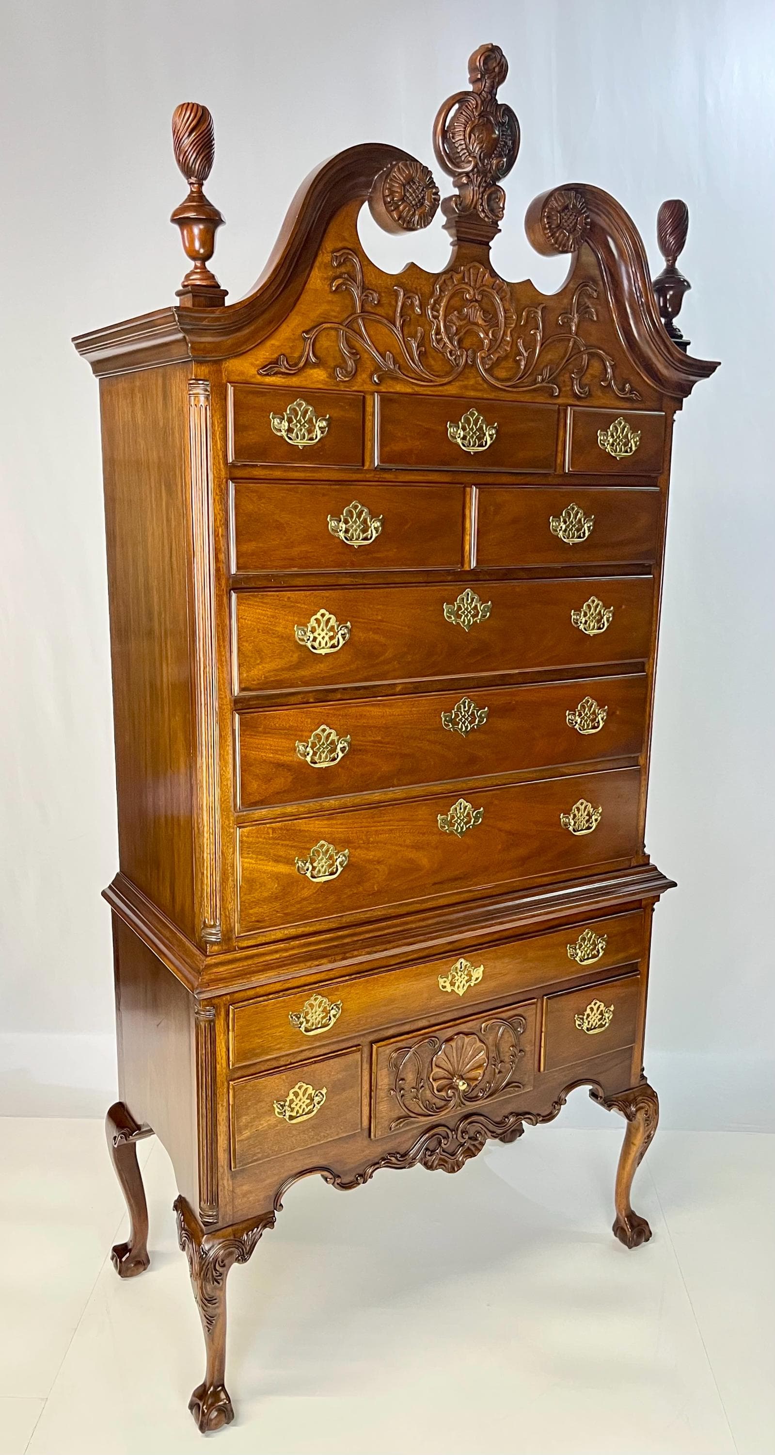 Councill Craftsmen Chippendale Style Mahogany Highboy - Thumbnail 3