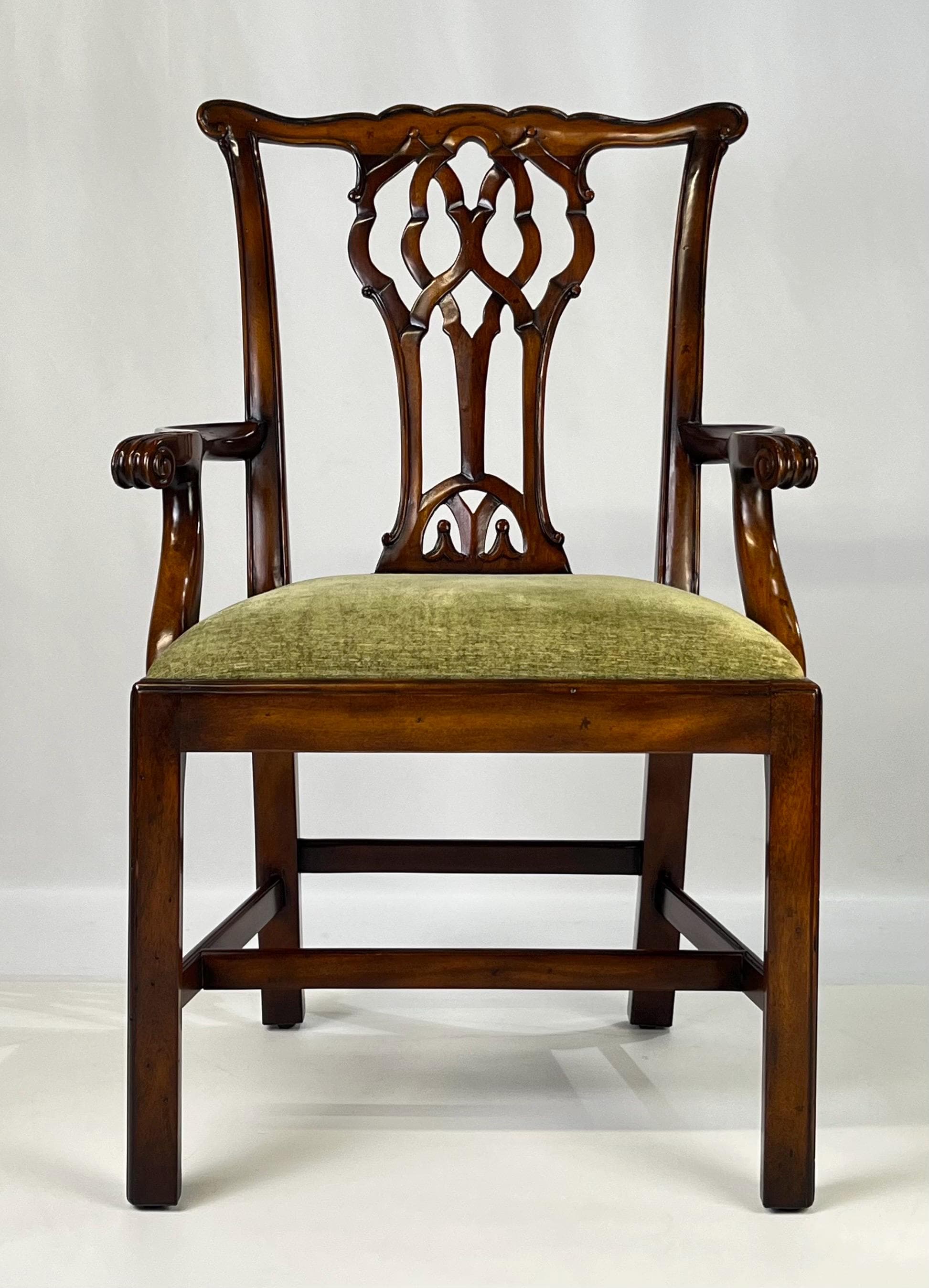 Theodore Alexander Althorp Collection Pierced Back Chippendale Dining Chairs - Set of 10 - Thumbnail 8