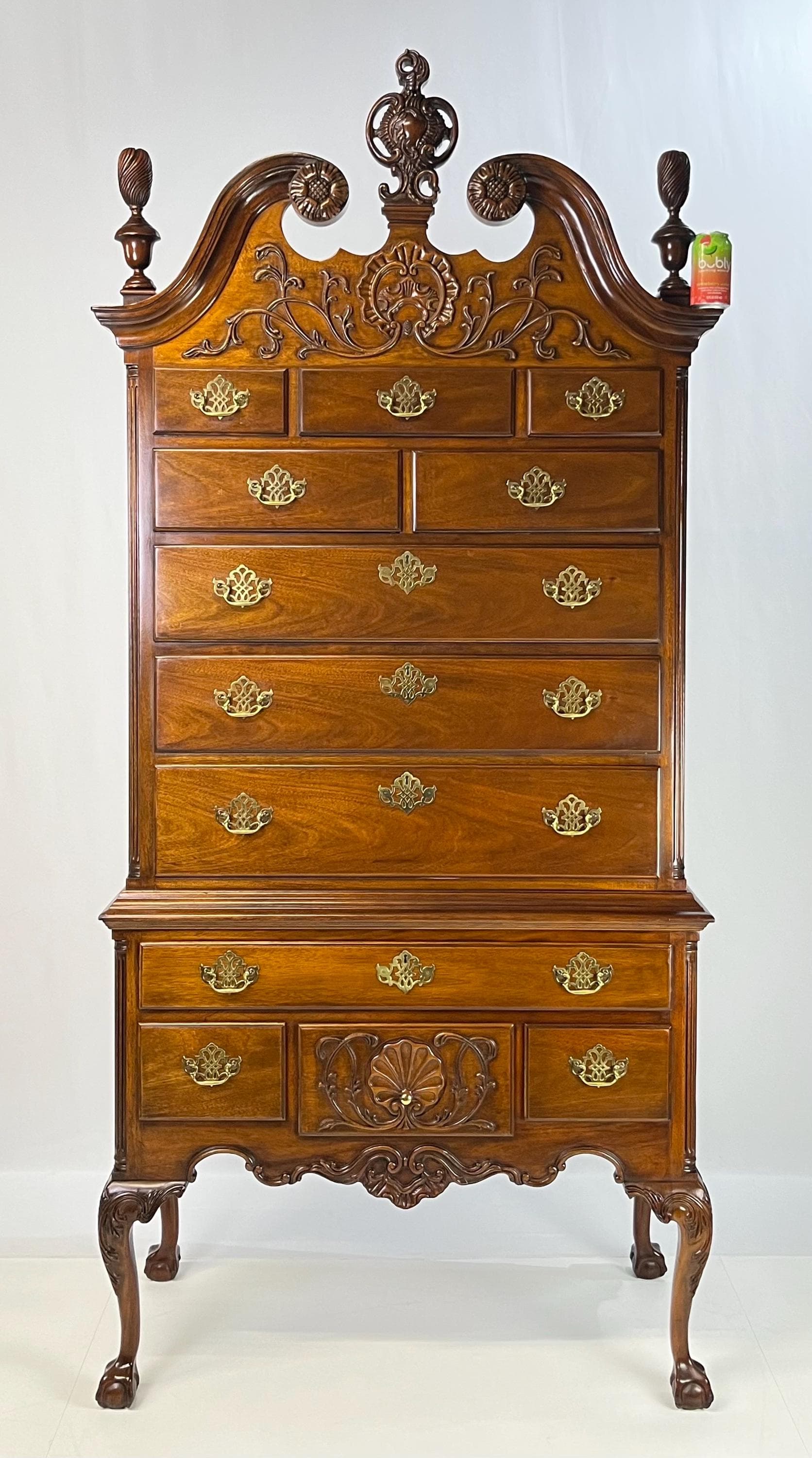 Councill Craftsmen Chippendale Style Mahogany Highboy - Thumbnail 16