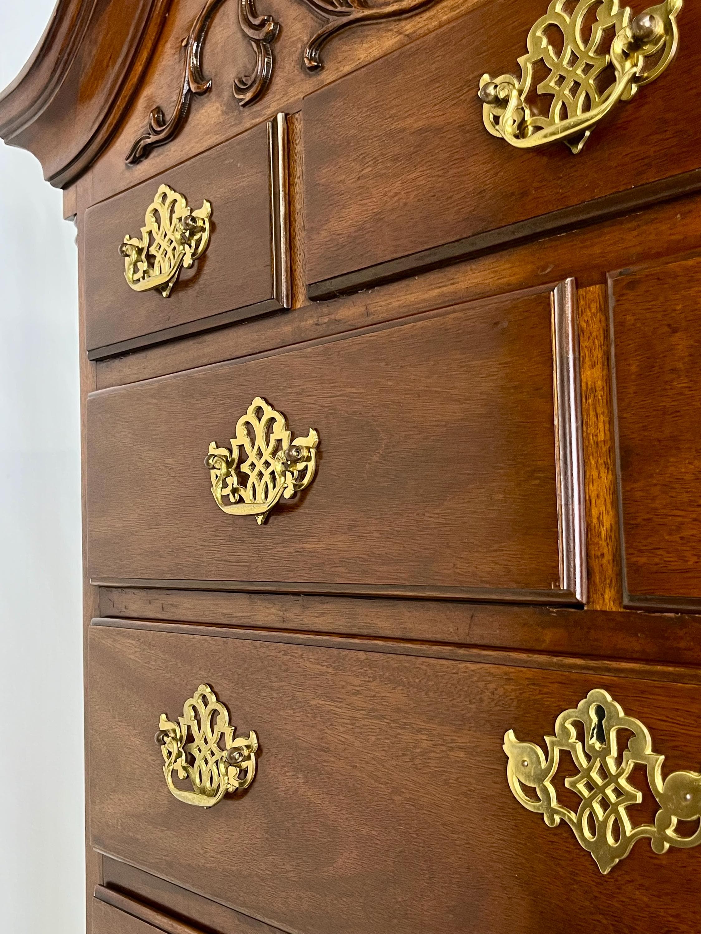 Councill Craftsmen Chippendale Style Mahogany Highboy - Thumbnail 14