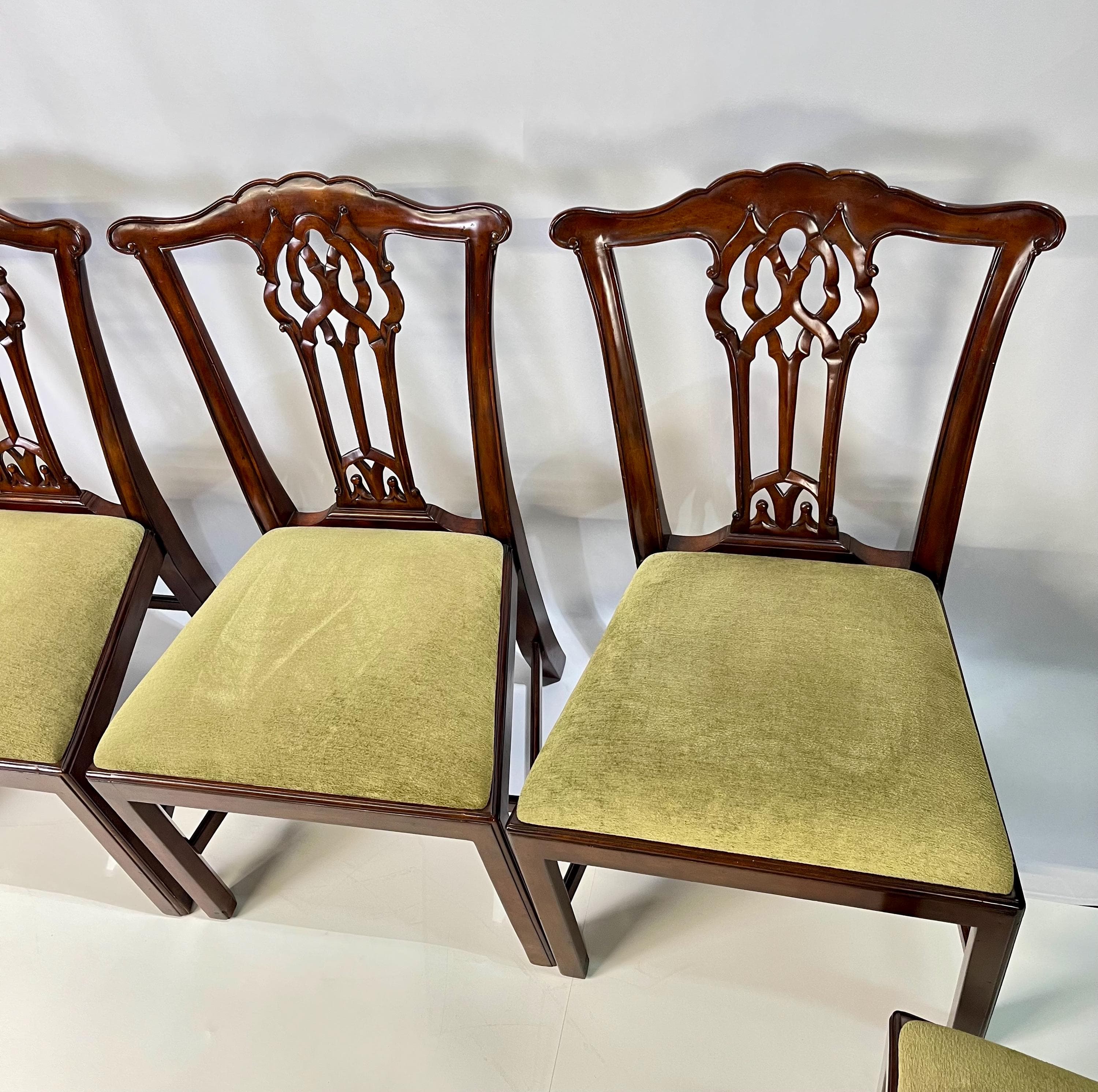 Theodore Alexander Althorp Collection Pierced Back Chippendale Dining Chairs - Set of 10 - Thumbnail 6