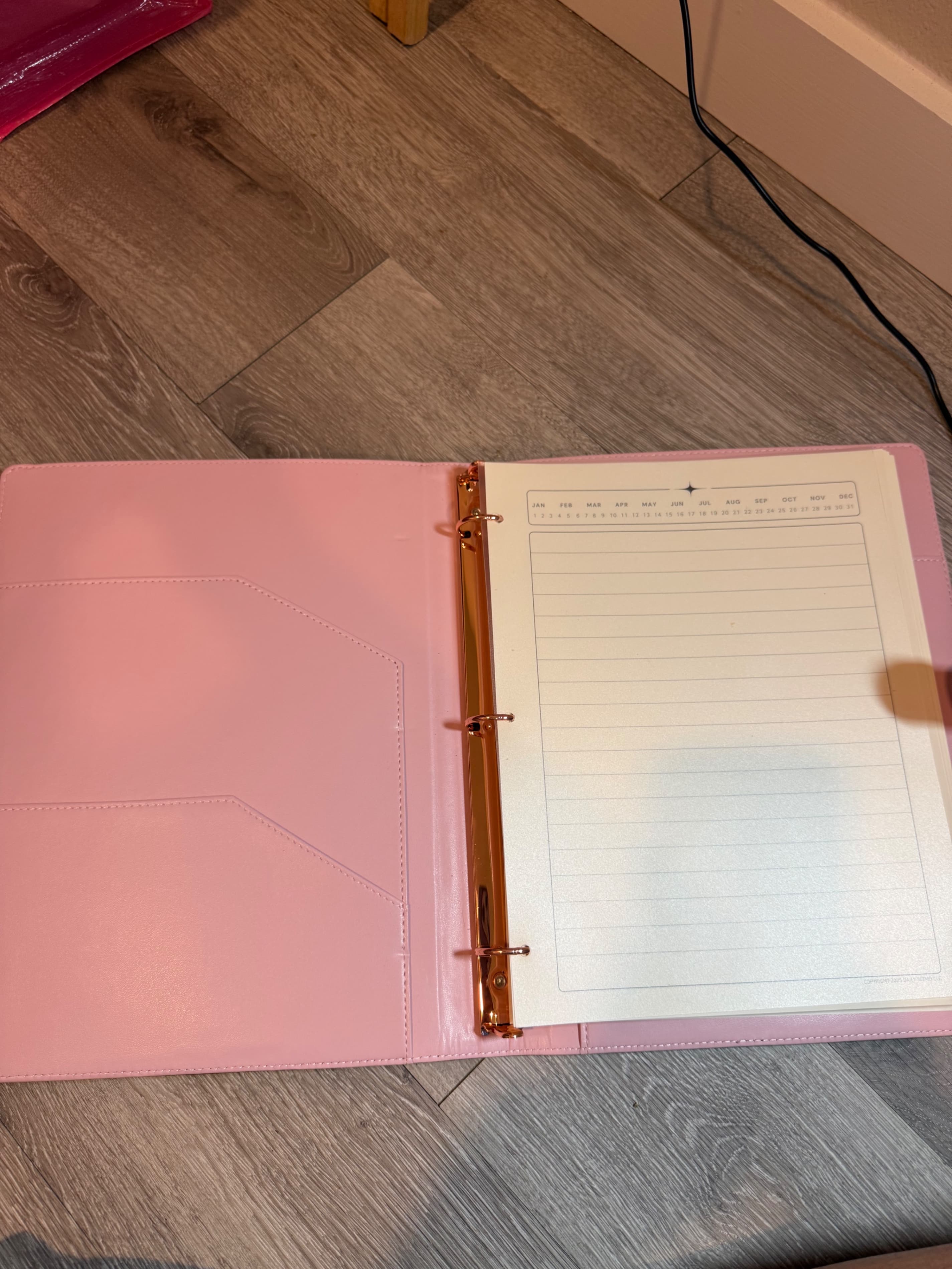 Checkered Pattern Planner with Pink Interior - Thumbnail 3
