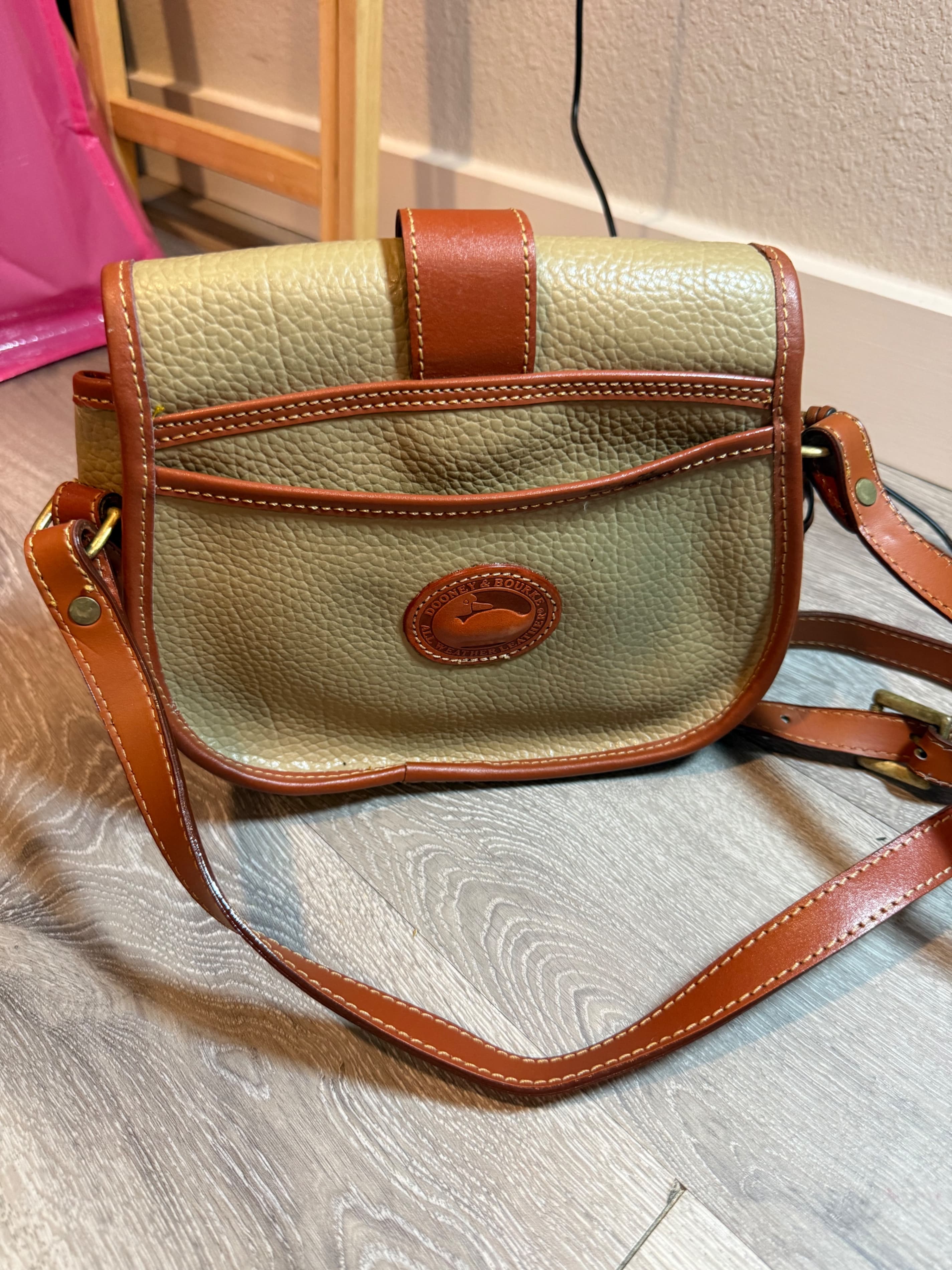 Vintage Dooney & Bourke Pebble Leather Crossbody Bag - Thumbnail 2