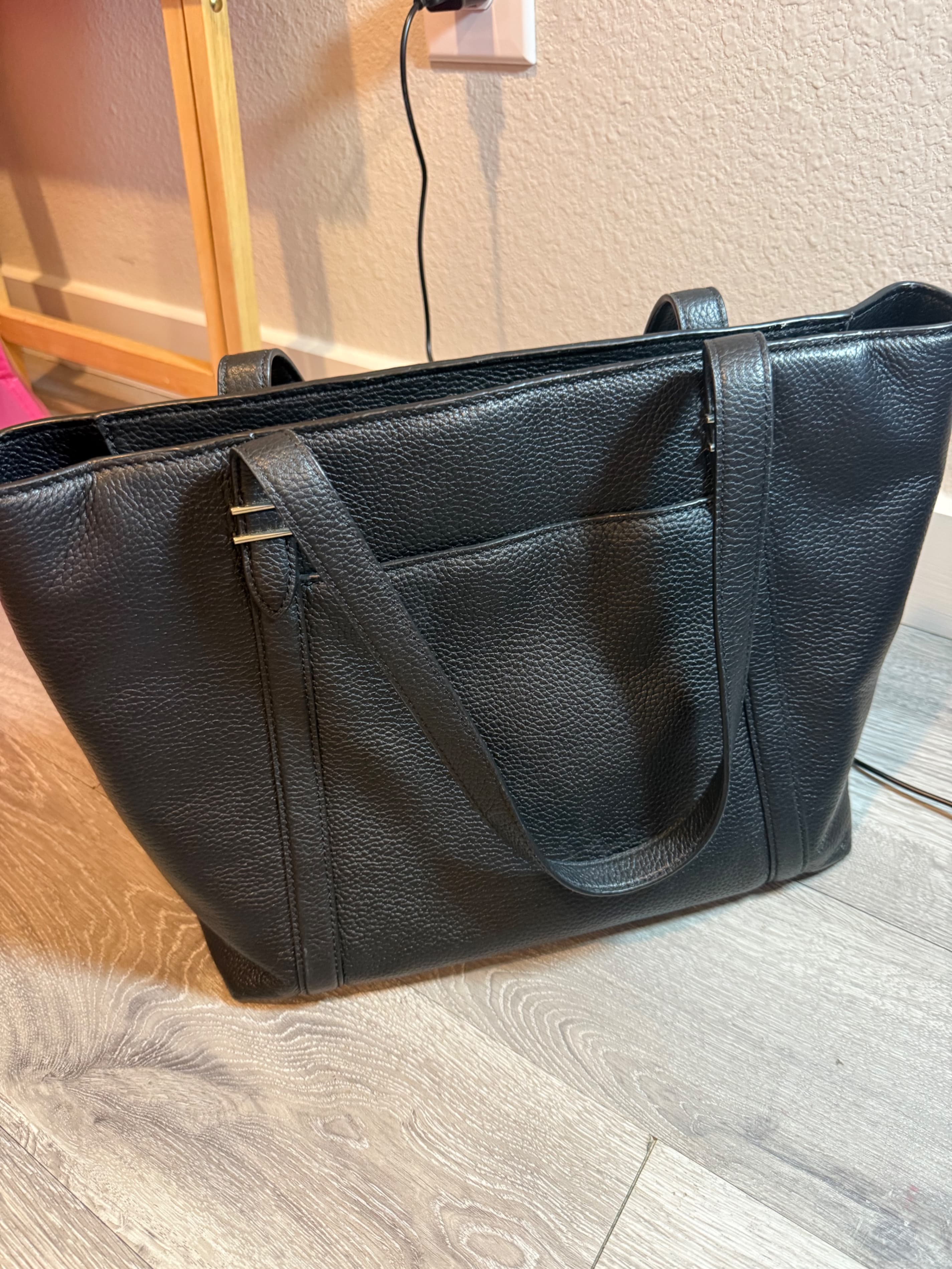 Kate Spade Black Leather Tote Bag - Thumbnail 2