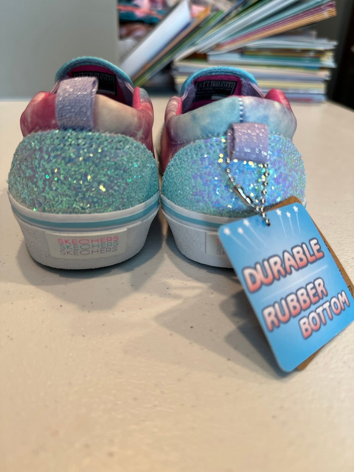 SKECHERS Girls 2 new tie dye slip on - Thumbnail 5
