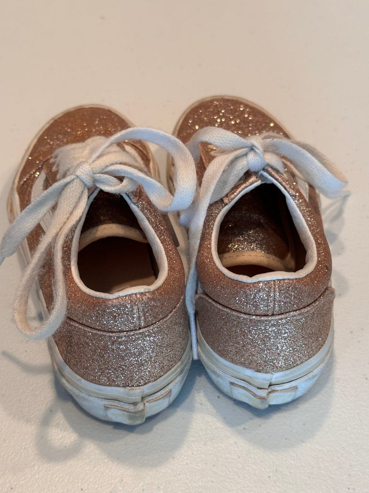 Girls Vans Glitter Rose Gold 12 - Thumbnail 6
